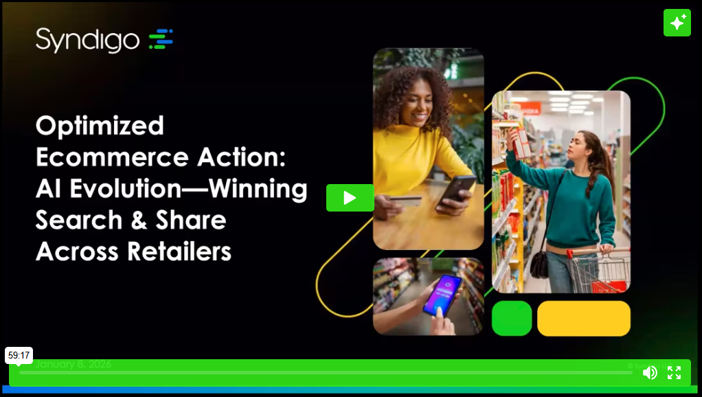 Syndigo webinar slide on AI Evolution in Ecommerce