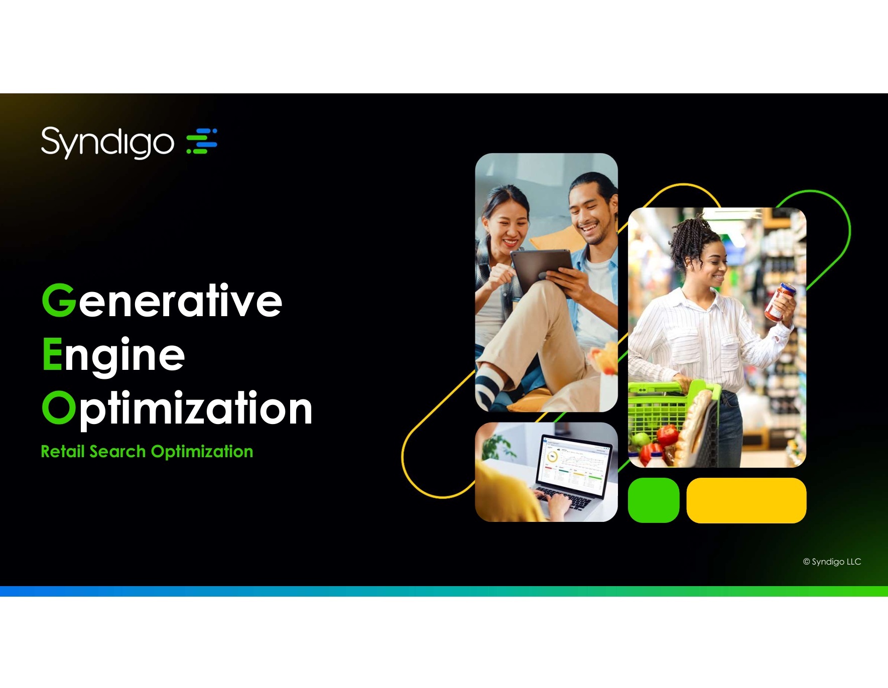 Syndigo presentation slide introducing Generative Engine Optimization for retail search